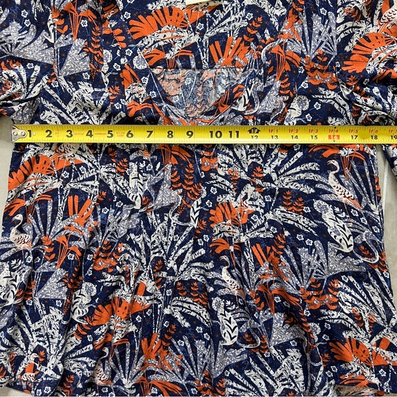 Anthropologie Maeve Cathy Pleated V Neck Blouse - Picture 11 of 12